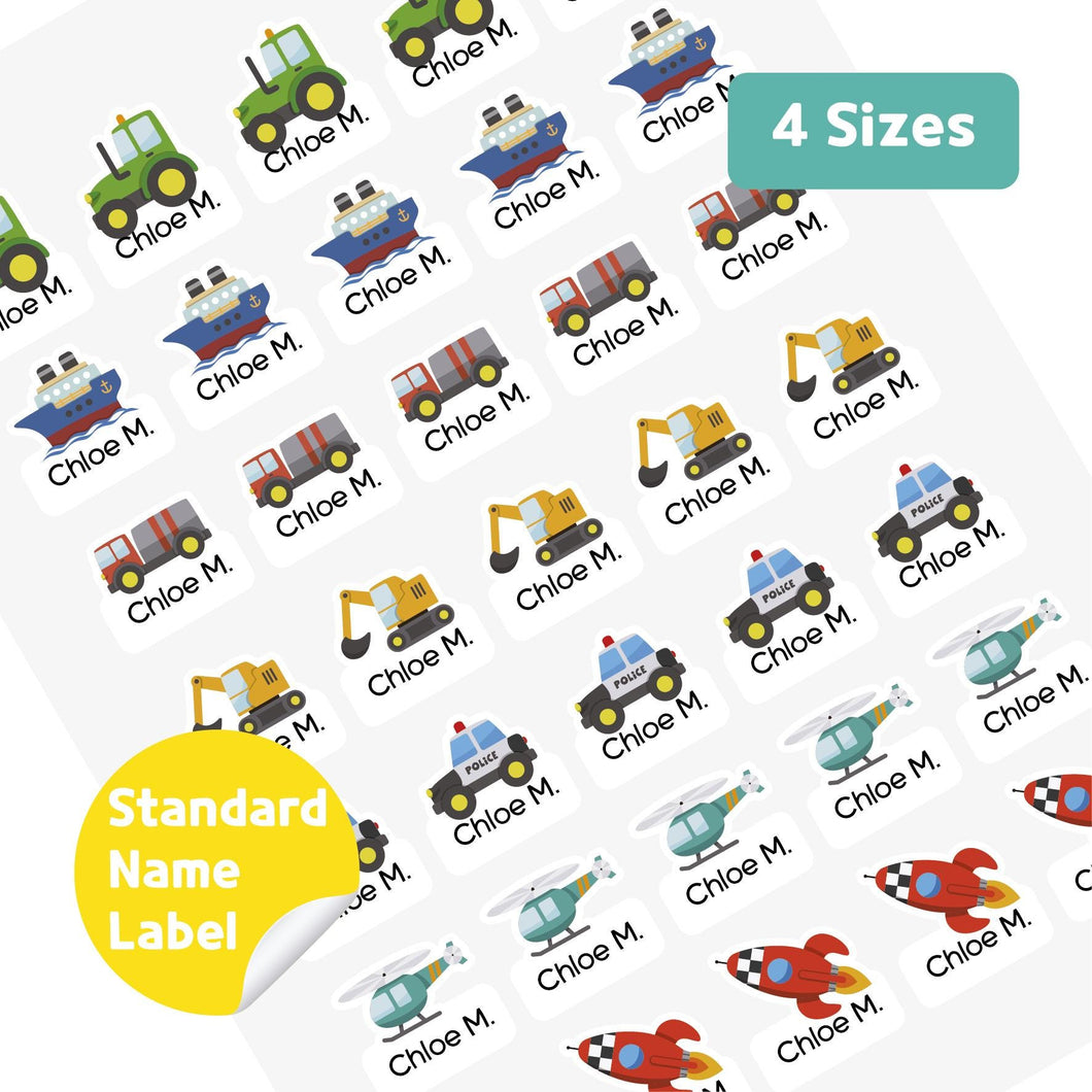 Standard Waterproof Name Label Stickers - Vehicle Banner