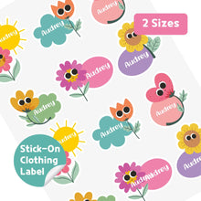 Load image into Gallery viewer, Stick-On Clothing Name Label Stickers - Flower Bubble
