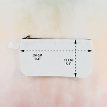 Load image into Gallery viewer, Canvas Cotton Fabric Pencil Case, Custom Personalized Pouch Bag, Makeup Pouch, Toiletry Pouch, Zippered Bag for Kids, School, Daycare, Camp
