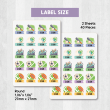 Load image into Gallery viewer, Custom Personalized Waterproof Name Label Sticker, Name Labels Name Stickers, Name Label Stickers for Kids School Daycare Camp, Stick On Labels, Iron On Labels, Shoe Labels, Shoe Stickers, Labels for Shoes, Stickers for Shoes, Clothing Labels, Clothing Stickers, Gift for Kids, Back to School
