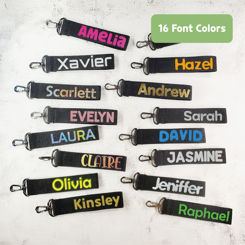 Luggage Tag, Luggage Tags, Bag Tag, Bag Tags, Name Tag, Custom Bag Tag, Custom Luggage Tag, Personalized Bag Tag, Personalized Luggage Tag, Luggage Strap, Backpack Tag, Strap Tag, Name Keychain, Embroidered Tag, for Kids School, Daycare, Camp, Gift