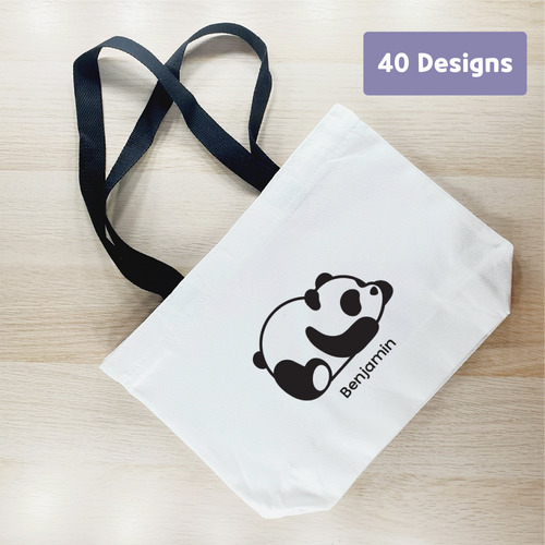 Cotton Canvas Pouch Bag Custom Personalized Tote Bag, Zippered Bag, Shoulder Bag, Handbag, Shopper Bag, Pouch Bag, Lunch Bag, Snack Bag, Sack, Clothing Bag, Shoes Bag for Kids, School, Daycare, Camp
