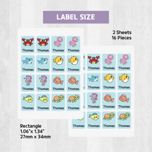 Load image into Gallery viewer, Custom Personalized Waterproof Name Label Sticker, Name Labels Name Stickers, Name Label Stickers for Kids School Daycare Camp, Stick On Labels, Iron On Labels, Shoe Labels, Shoe Stickers, Labels for Shoes, Stickers for Shoes, Clothing Labels, Clothing Stickers, Gift for Kids, Back to School
