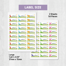 Load image into Gallery viewer, Custom Personalized Waterproof Name Label Sticker, Name Labels Name Stickers, Name Label Stickers for Kids School Daycare Camp, Stick On Labels, Iron On Labels, Shoe Labels, Shoe Stickers, Labels for Shoes, Stickers for Shoes, Clothing Labels, Clothing Stickers, Gift for Kids, Back to School
