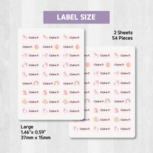 Load image into Gallery viewer, Custom Personalized Waterproof Name Label Sticker, Name Labels Name Stickers, Name Label Stickers for Kids School Daycare Camp, Stick On Labels, Iron On Labels, Shoe Labels, Shoe Stickers, Labels for Shoes, Stickers for Shoes, Clothing Labels, Clothing Stickers, Gift for Kids, Back to School
