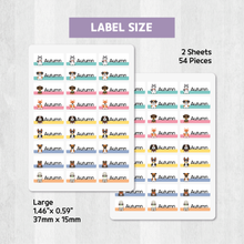 Load image into Gallery viewer, Custom Personalized Waterproof Name Label Sticker, Name Labels Name Stickers, Name Label Stickers for Kids School Daycare Camp, Stick On Labels, Iron On Labels, Shoe Labels, Shoe Stickers, Labels for Shoes, Stickers for Shoes, Clothing Labels, Clothing Stickers, Gift for Kids, Back to School
