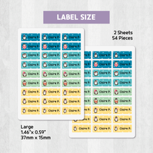 Load image into Gallery viewer, Custom Personalized Waterproof Name Label Sticker, Name Labels Name Stickers, Name Label Stickers for Kids School Daycare Camp, Stick On Labels, Iron On Labels, Shoe Labels, Shoe Stickers, Labels for Shoes, Stickers for Shoes, Clothing Labels, Clothing Stickers, Gift for Kids, Back to School
