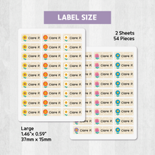 Load image into Gallery viewer, Custom Personalized Waterproof Name Label Sticker, Name Labels Name Stickers, Name Label Stickers for Kids School Daycare Camp, Stick On Labels, Iron On Labels, Shoe Labels, Shoe Stickers, Labels for Shoes, Stickers for Shoes, Clothing Labels, Clothing Stickers, Gift for Kids, Back to School
