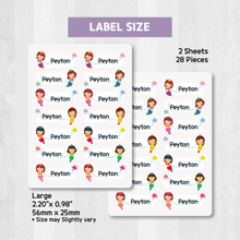 Load image into Gallery viewer, Custom Personalized Waterproof Name Label Sticker, Name Labels Name Stickers, Name Label Stickers for Kids School Daycare Camp, Stick On Labels, Iron On Labels, Shoe Labels, Shoe Stickers, Labels for Shoes, Stickers for Shoes, Clothing Labels, Clothing Stickers, Gift for Kids, Back to School

