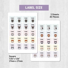 Load image into Gallery viewer, Stick-On Clothing Name Label Stickers - Cats

