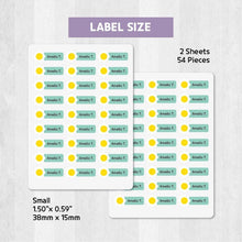 Load image into Gallery viewer, Standard Waterproof Name Label Stickers - White Daisy
