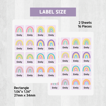 Load image into Gallery viewer, Custom Personalized Waterproof Name Label Sticker, Name Labels Name Stickers, Name Label Stickers for Kids School Daycare Camp, Stick On Labels, Iron On Labels, Shoe Labels, Shoe Stickers, Labels for Shoes, Stickers for Shoes, Clothing Labels, Clothing Stickers, Gift for Kids, Back to School
