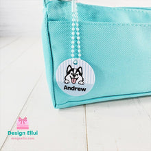 Load image into Gallery viewer, Custom Name Tag, Personalized Name Tag, Card Tag, Bag Tag, Luggage Tag, Backpack Tag, Lunch Bag Tag, Gloves Tag, Zipper Tag, Name Keychain, Keychain, Keyring, for Kids School, Daycare, Camp, Kids Gift
