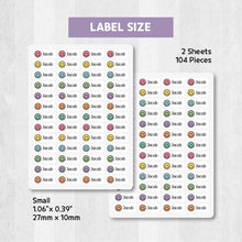 Load image into Gallery viewer, Iron-On Clothing Name Label Stickers - Smile
