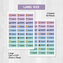 Load image into Gallery viewer, Iron-On Clothing Name Label Stickers - Animal Face
