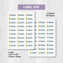 Load image into Gallery viewer, Name Labels, Name Stickers, Custom Labels, Personalized Labels, Waterproof Label Stickers
