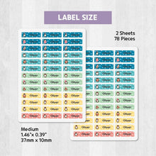 Load image into Gallery viewer, Name Labels, Name Stickers, Custom Labels, Personalized Labels, Waterproof Label Stickers
