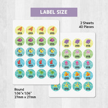 Load image into Gallery viewer, Stick-On Clothing Name Label Stickers- Sea Animal
