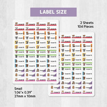 Load image into Gallery viewer, Iron-On Clothing Name Label Stickers - Sitting Animal
