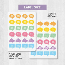 Load image into Gallery viewer, Standard Waterproof Name Label Stickers - Speech Bubble

