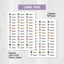 Load image into Gallery viewer, Custom Personalized Waterproof Name Label Sticker, Name Labels Name Stickers, Name Label Stickers for Kids School Daycare Camp, Stick On Labels, Iron On Labels, Shoe Labels, Shoe Stickers, Labels for Shoes, Stickers for Shoes, Clothing Labels, Clothing Stickers, Gift for Kids, Back to School
