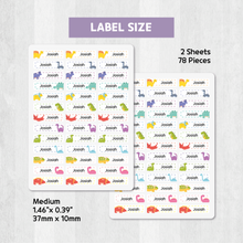 Load image into Gallery viewer, Custom Personalized Waterproof Name Label Sticker, Name Labels Name Stickers, Name Label Stickers for Kids School Daycare Camp, Stick On Labels, Iron On Labels, Shoe Labels, Shoe Stickers, Labels for Shoes, Stickers for Shoes, Clothing Labels, Clothing Stickers, Gift for Kids, Back to School
