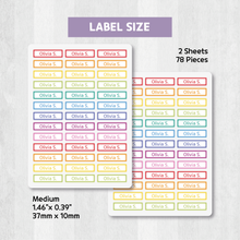 Load image into Gallery viewer, Custom Personalized Waterproof Name Label Sticker, Name Labels Name Stickers, Name Label Stickers for Kids School Daycare Camp, Stick On Labels, Iron On Labels, Shoe Labels, Shoe Stickers, Labels for Shoes, Stickers for Shoes, Clothing Labels, Clothing Stickers, Gift for Kids, Back to School
