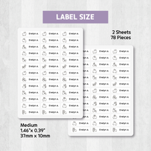 Load image into Gallery viewer, Custom Personalized Waterproof Name Label Sticker, Name Labels Name Stickers, Name Label Stickers for Kids School Daycare Camp, Stick On Labels, Iron On Labels, Shoe Labels, Shoe Stickers, Labels for Shoes, Stickers for Shoes, Clothing Labels, Clothing Stickers, Gift for Kids, Back to School
