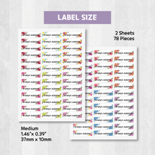Load image into Gallery viewer, Custom Personalized Waterproof Name Label Sticker, Name Labels Name Stickers, Name Label Stickers for Kids School Daycare Camp, Stick On Labels, Iron On Labels, Shoe Labels, Shoe Stickers, Labels for Shoes, Stickers for Shoes, Clothing Labels, Clothing Stickers, Gift for Kids, Back to School
