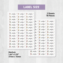 Load image into Gallery viewer, Custom Personalized Waterproof Name Label Sticker, Name Labels Name Stickers, Name Label Stickers for Kids School Daycare Camp, Stick On Labels, Iron On Labels, Shoe Labels, Shoe Stickers, Labels for Shoes, Stickers for Shoes, Clothing Labels, Clothing Stickers, Gift for Kids, Back to School
