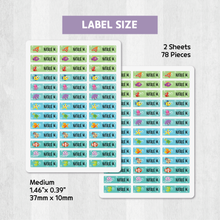 Load image into Gallery viewer, Custom Personalized Waterproof Name Label Sticker, Name Labels Name Stickers, Name Label Stickers for Kids School Daycare Camp, Stick On Labels, Iron On Labels, Shoe Labels, Shoe Stickers, Labels for Shoes, Stickers for Shoes, Clothing Labels, Clothing Stickers, Gift for Kids, Back to School
