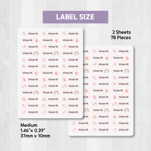 Load image into Gallery viewer, Custom Personalized Waterproof Name Label Sticker, Name Labels Name Stickers, Name Label Stickers for Kids School Daycare Camp, Stick On Labels, Iron On Labels, Shoe Labels, Shoe Stickers, Labels for Shoes, Stickers for Shoes, Clothing Labels, Clothing Stickers, Gift for Kids, Back to School
