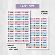 Load image into Gallery viewer, Custom Personalized Waterproof Name Label Sticker, Name Labels Name Stickers, Name Label Stickers for Kids School Daycare Camp, Stick On Labels, Iron On Labels, Shoe Labels, Shoe Stickers, Labels for Shoes, Stickers for Shoes, Clothing Labels, Clothing Stickers, Gift for Kids, Back to School
