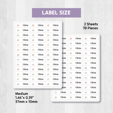 Load image into Gallery viewer, Custom Personalized Waterproof Name Label Sticker, Name Labels Name Stickers, Name Label Stickers for Kids School Daycare Camp, Stick On Labels, Iron On Labels, Shoe Labels, Shoe Stickers, Labels for Shoes, Stickers for Shoes, Clothing Labels, Clothing Stickers, Gift for Kids, Back to School
