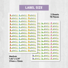 Load image into Gallery viewer, Custom Personalized Waterproof Name Label Sticker, Name Labels Name Stickers, Name Label Stickers for Kids School Daycare Camp, Stick On Labels, Iron On Labels, Shoe Labels, Shoe Stickers, Labels for Shoes, Stickers for Shoes, Clothing Labels, Clothing Stickers, Gift for Kids, Back to School
