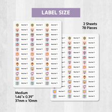 Load image into Gallery viewer, Custom Personalized Waterproof Name Label Sticker, Name Labels Name Stickers, Name Label Stickers for Kids School Daycare Camp, Stick On Labels, Iron On Labels, Shoe Labels, Shoe Stickers, Labels for Shoes, Stickers for Shoes, Clothing Labels, Clothing Stickers, Gift for Kids, Back to School
