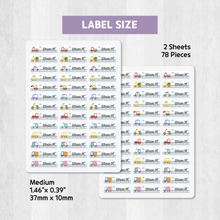 Load image into Gallery viewer, Custom Personalized Waterproof Name Label Sticker, Name Labels Name Stickers, Name Label Stickers for Kids School Daycare Camp, Stick On Labels, Iron On Labels, Shoe Labels, Shoe Stickers, Labels for Shoes, Stickers for Shoes, Clothing Labels, Clothing Stickers, Gift for Kids, Back to School

