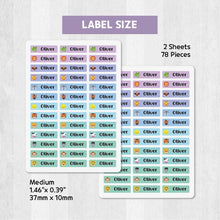 Load image into Gallery viewer, Iron-On Clothing Name Label Stickers - Animal Face
