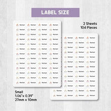 Load image into Gallery viewer, Name Labels, Name Stickers, Custom Labels, Personalized Labels, Waterproof Label Stickers

