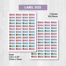 Load image into Gallery viewer, Stick-On Clothing Name Label Stickers - Princess
