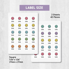 Load image into Gallery viewer, Iron-On Clothing Name Label Stickers - Smile
