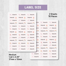 Load image into Gallery viewer, Iron-On Clothing Name Label Stickers - Pink Unicorn
