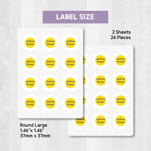 Load image into Gallery viewer, Standard Waterproof Name Label Stickers - White Daisy
