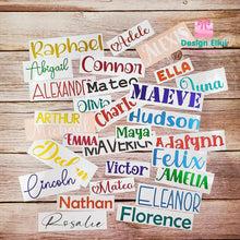 Load image into Gallery viewer, Vinyl Decal Sticker, Custom Decal, Personalized Decal, Custom Vinyl Decal Sticker, Personalized Vinyl Decal Stickers, Waterproof Vinyl Decal for Tumbler, Bottle, Laptop, Bicycle, Helmet, Name Label, Label Sticker, Name Decal, Kids Label, Kids Sticker, Kids Decal for Kids, School, Daycare, Camp
