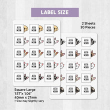 Load image into Gallery viewer, Stick-On Clothing Name Label Stickers - Puppy Banner
