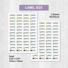 Load image into Gallery viewer, Name Labels, Name Stickers, Custom Labels, Personalized Labels, Waterproof Label Stickers
