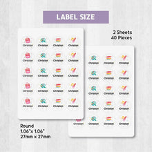 Load image into Gallery viewer, Name Labels, Name Stickers, Custom Labels, Personalized Labels, Waterproof Label Stickers
