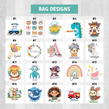 Load image into Gallery viewer, custom bag, personalized bag, cotton bag, canvas bag, cotton pouch, pouch bag, cotton canvas pouch bag, zipper bag, zippered bag, shoulder bag, shopper bag, handbag, tote bag, diaper bag, eco bag, snack bag, lunch bag, shoe bag, clothes bag, cosmetic bag, toiletry bag, custom cosmetic bag, personalized cosmetic bag, canvas drawstring bag, drawstring pouch, backpack, kids, school, kinder, daycare, camp
