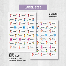 Load image into Gallery viewer, Custom Personalized Waterproof Name Label Sticker, Name Labels Name Stickers, Name Label Stickers for Kids School Daycare Camp, Stick On Labels, Iron On Labels, Shoe Labels, Shoe Stickers, Labels for Shoes, Stickers for Shoes, Clothing Labels, Clothing Stickers, Gift for Kids, Back to School
