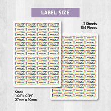 Load image into Gallery viewer, Custom Personalized Waterproof Name Label Sticker, Name Labels Name Stickers, Name Label Stickers for Kids School Daycare Camp, Stick On Labels, Iron On Labels, Shoe Labels, Shoe Stickers, Labels for Shoes, Stickers for Shoes, Clothing Labels, Clothing Stickers, Gift for Kids, Back to School
